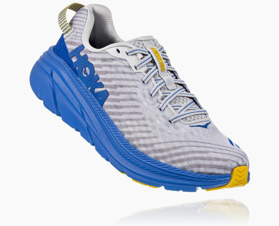 Hoka One One Mens Running Shoes - Rincon - Grey/Blue - XVAR06728